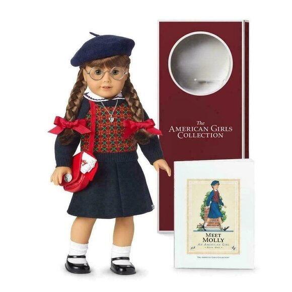 American Girl Molly 35th Anniversary 18" doll, book, & Accessories NEW! - Picture 1 of 8